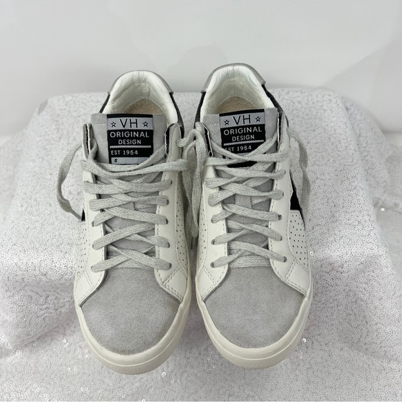 Vintage Havana gray suede with black and gold sneakers. - Picture 6 of 16